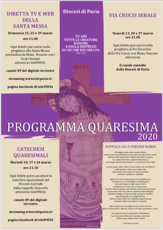 DIOCESI PAVIA - Programma Quaresima TV DIOCESI PAVIA - Programma Quaresima TV